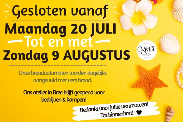 Jaarlijkse verlof Kenis bakkerijen